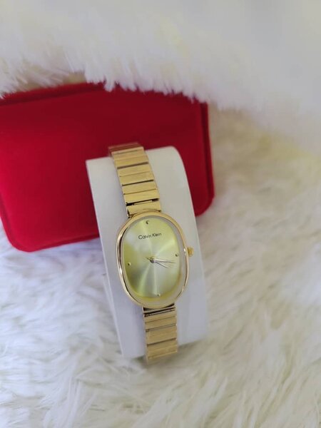 Montre élégante en or