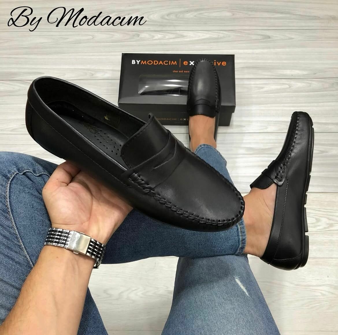 Mocassins en Cuir Élegants Homme