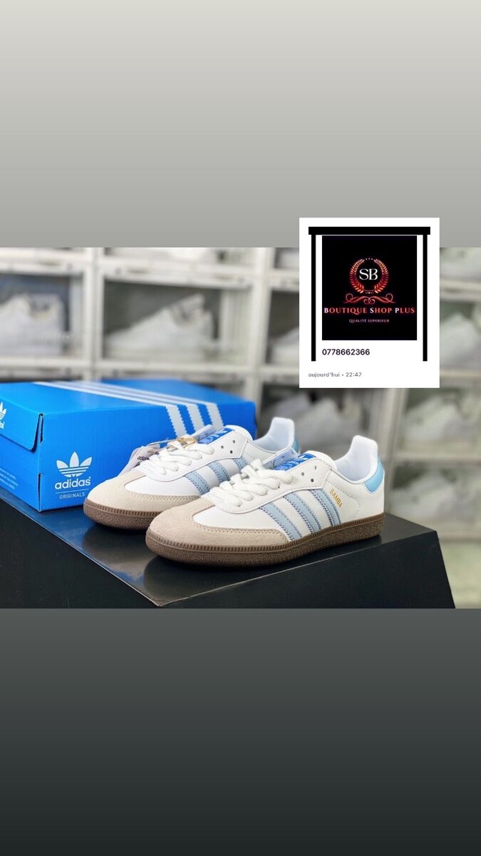 BASKET ADIDAS samba  AUTHENTIQUE AVEC SA BOÎTE