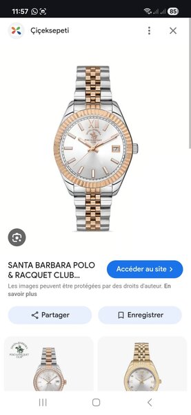 Montre élégante bicolore femme