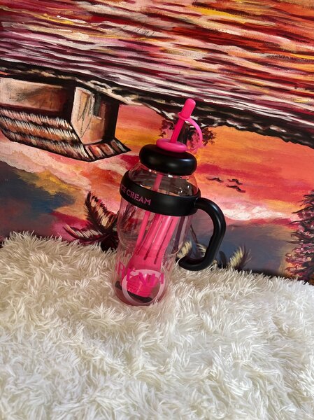 Bouteille réutilisable paille