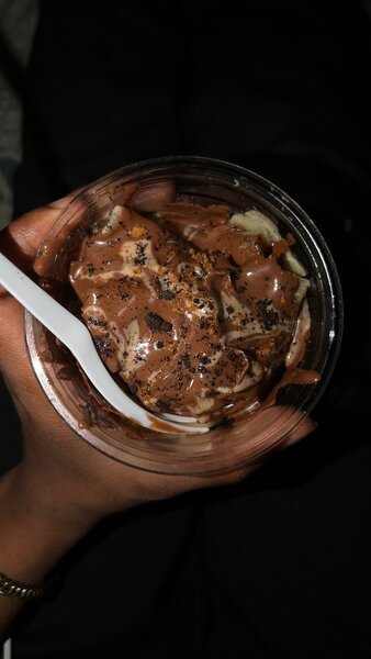 Gourmandise glacée chocolatée