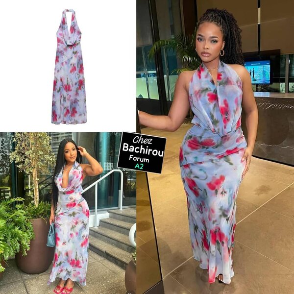 Robe longue à imprimé floral