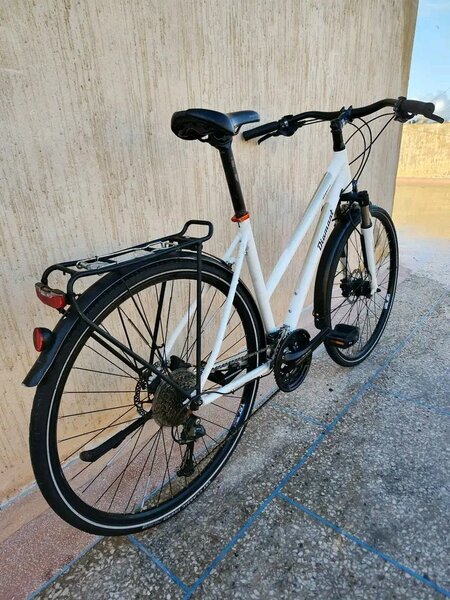 Vélo de ville polyvalent blanc
