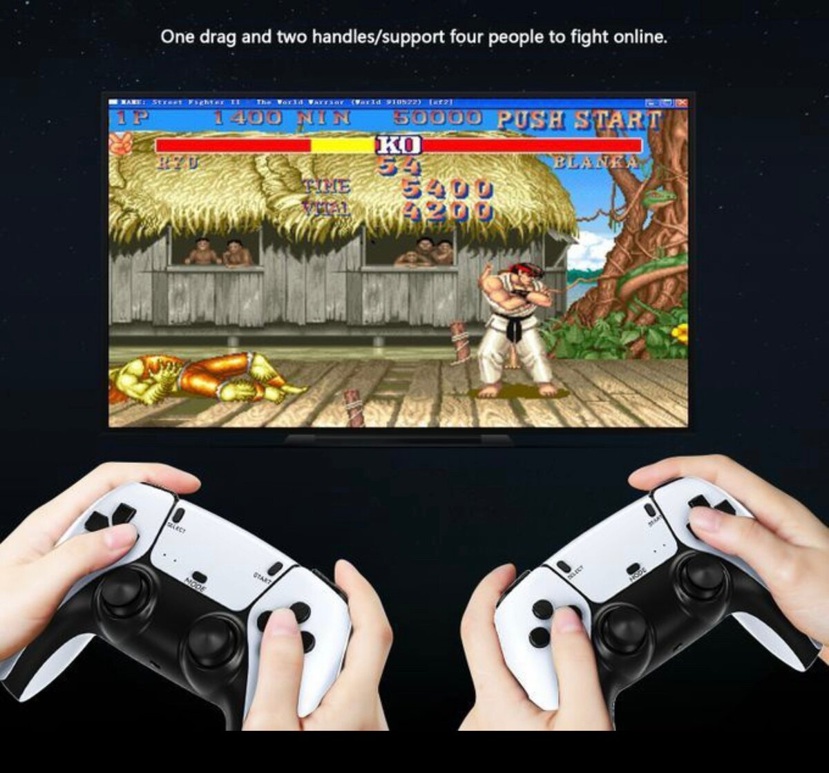 Game Stick Pro+20000 Jeux classiques HD 4K avec 2 manette sa