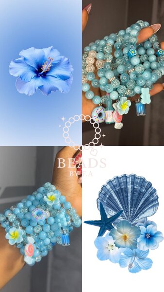 Bracelets Perles Florales Colorées