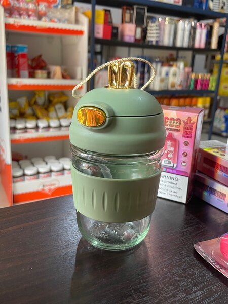 Tasse en Verre avec Paille