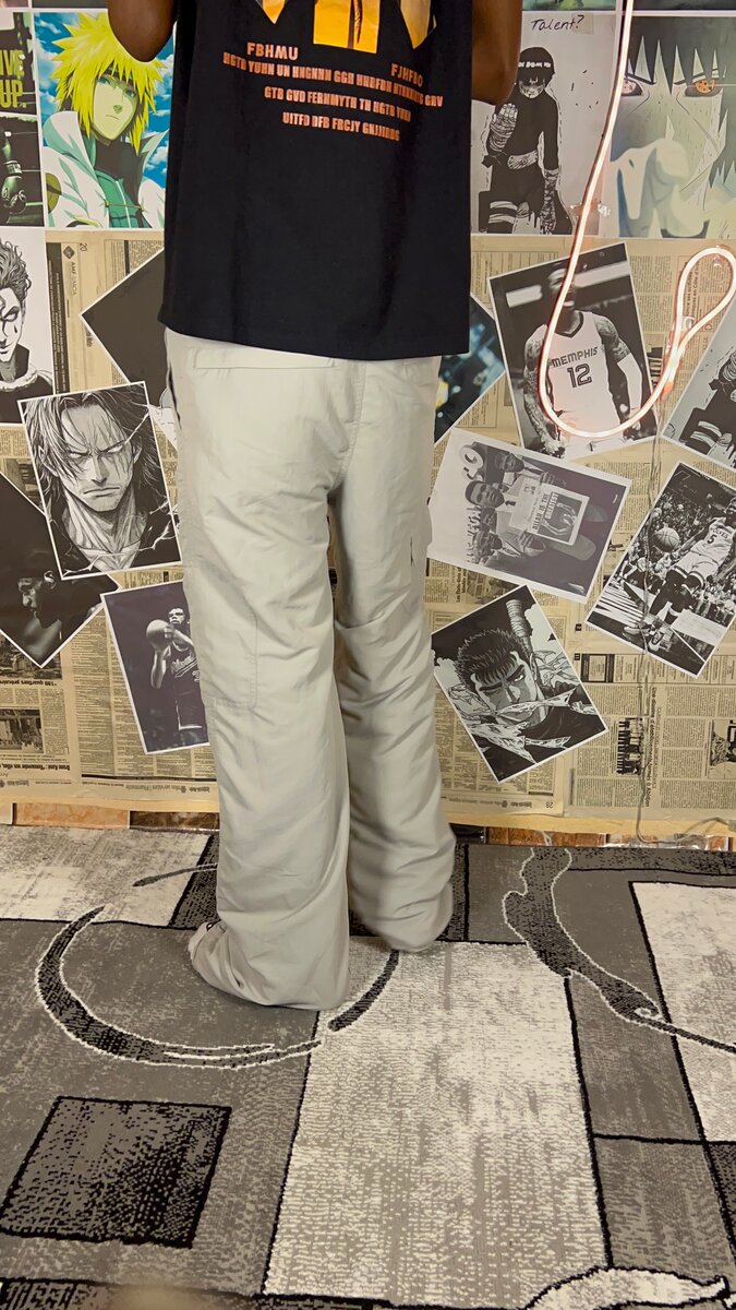 Pantalon cargo gris pour homme