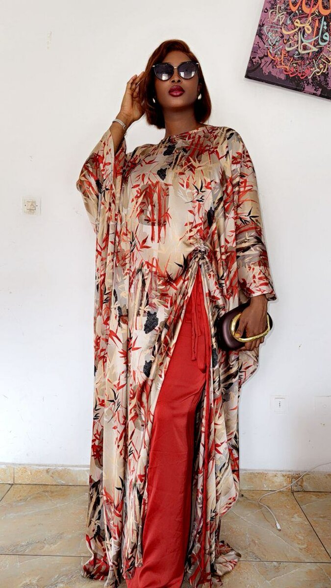 Caftan Floral Élégant Femme