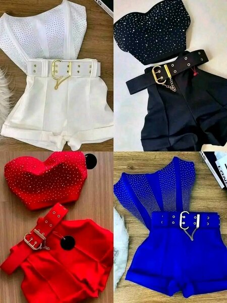 Ensemble short et top femme