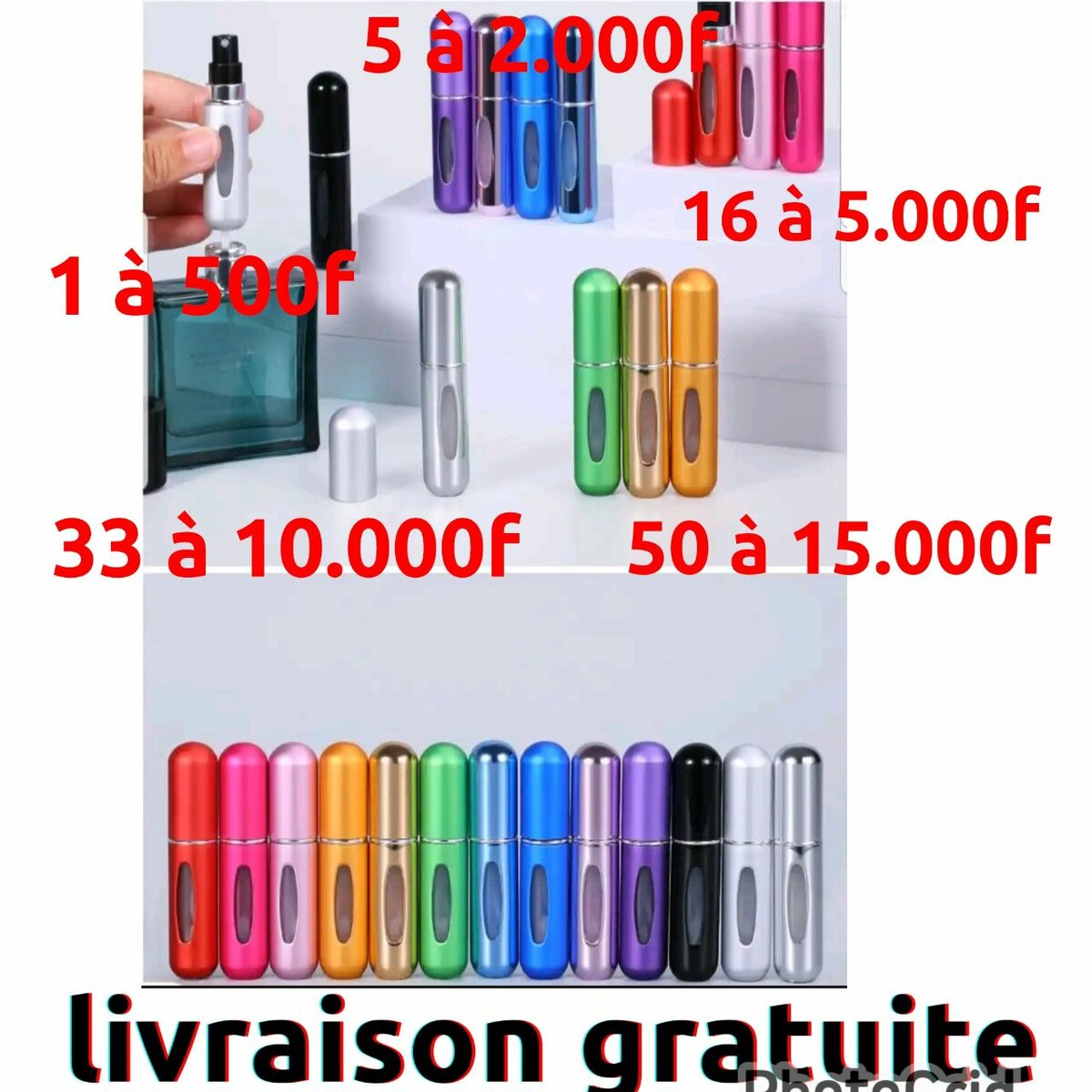 50 vaporisateurs de parfum