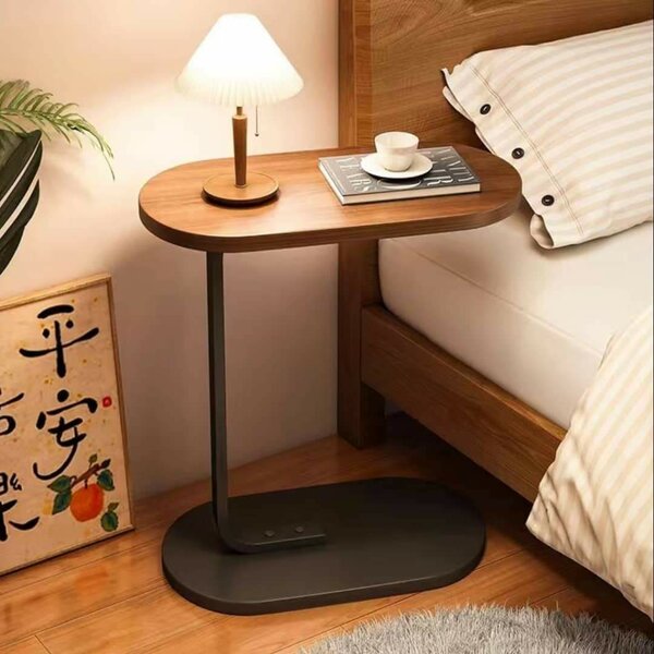 Table d'appoint élégante en bois et métal