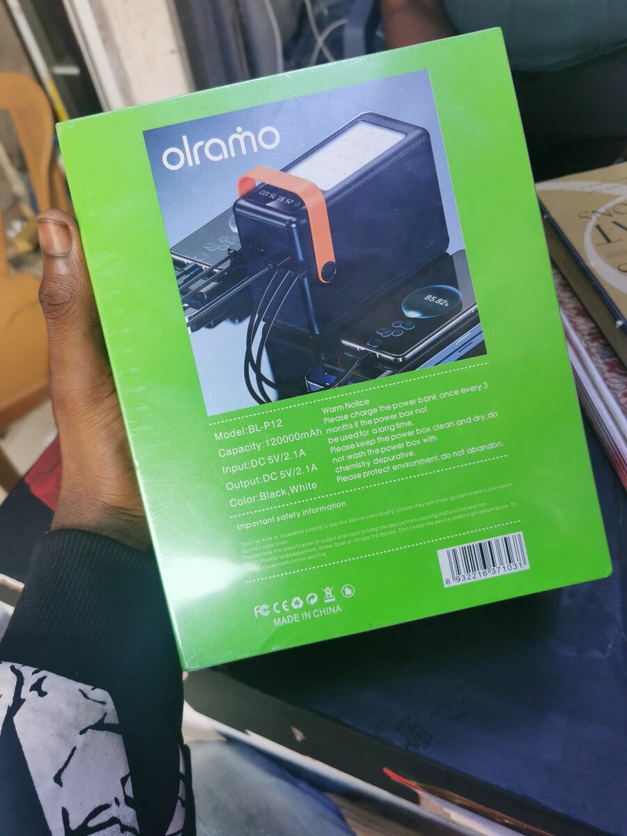 Oraimo powerbank 120000Watts