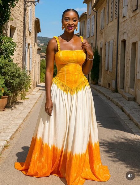 Robe longue dégradée élégante