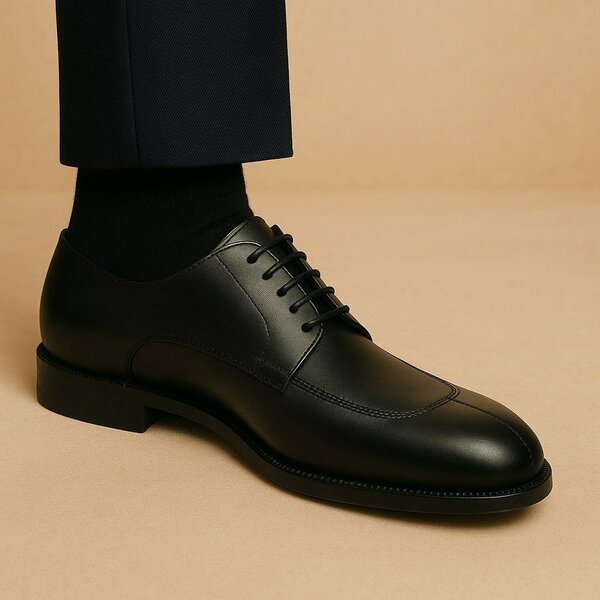 Chaussures élégantes en cuir noir