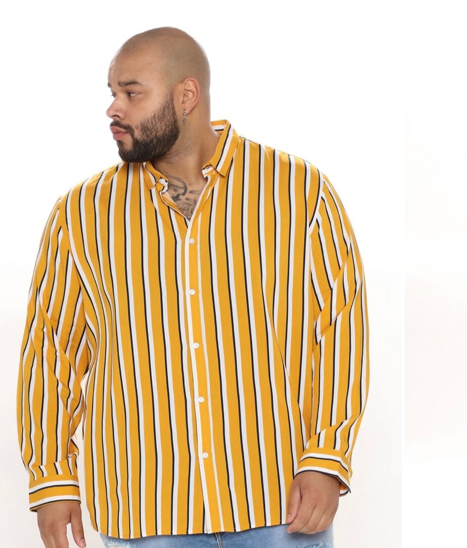 Fashionnova Men Stripped Shirt