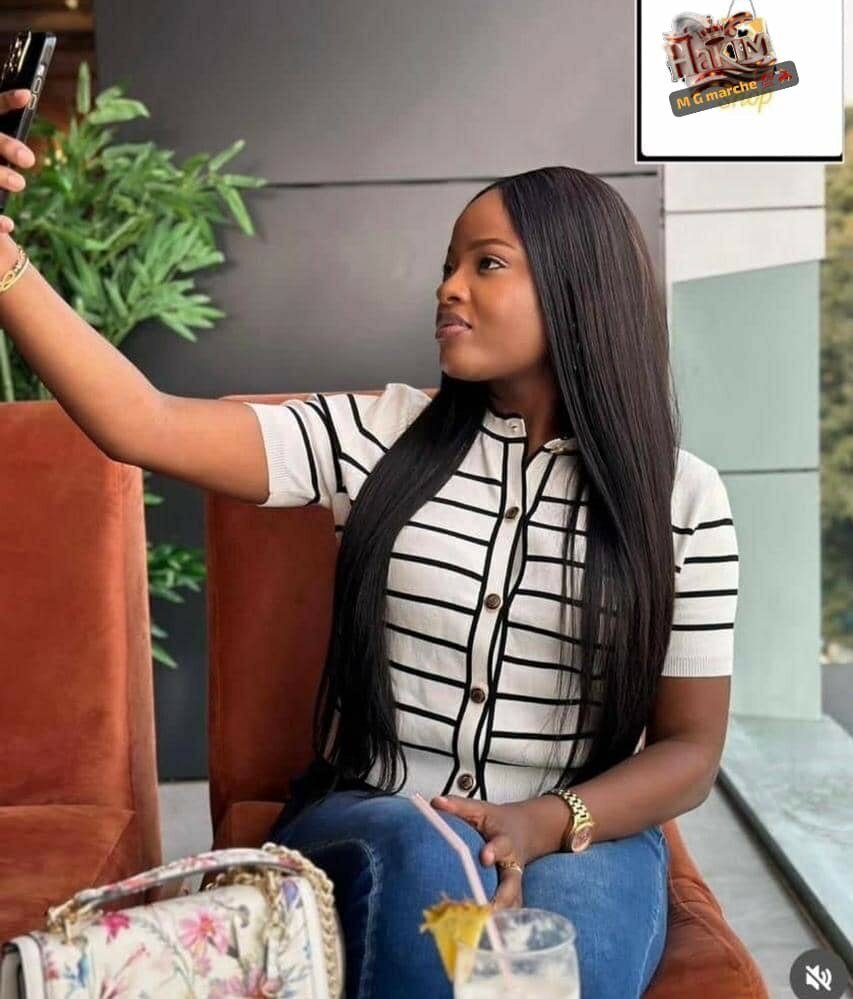 Gilet rayé en tricot élégant