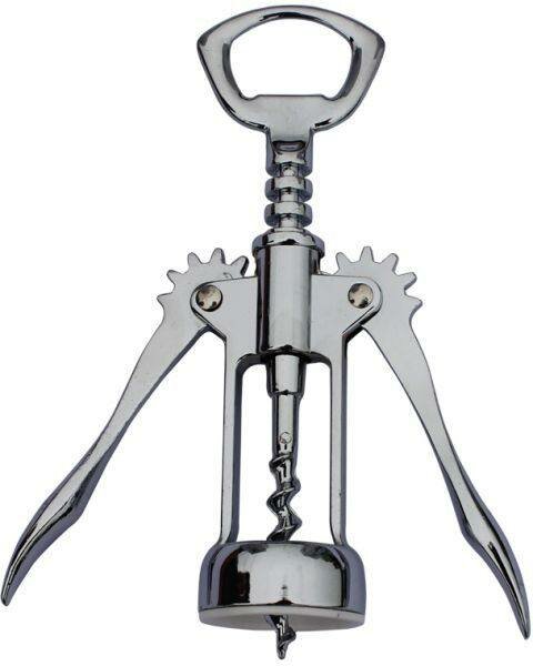 Tire-bouchon à ailes chromé