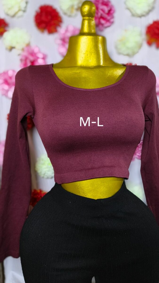 Top court manches longues femme