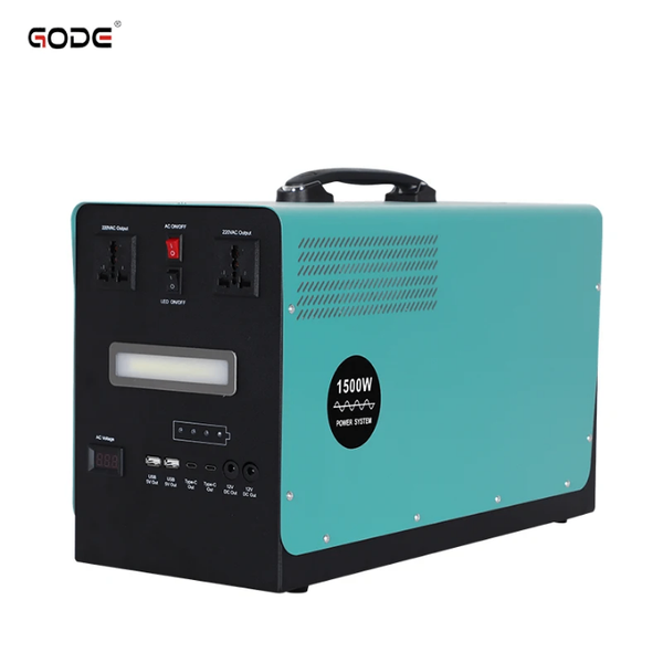 Système d'Énergie Solaire Portable 1500W