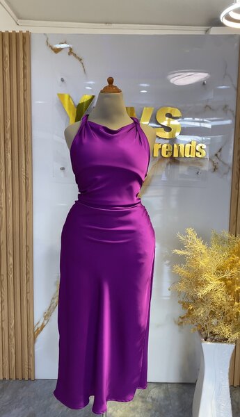 Satin midi dress