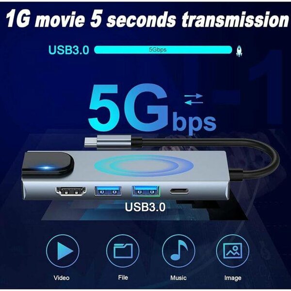 Hub USB 3.0 Rapide 5Gbps