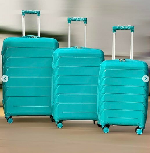Set of 3 suitcases, turquoise