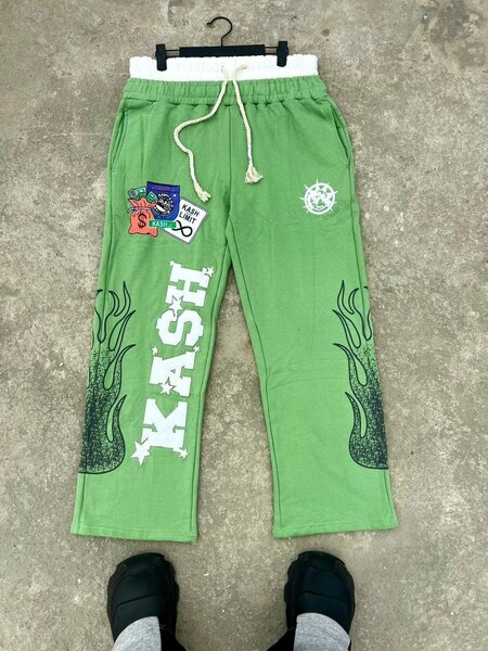 Pantalon vert streetwear