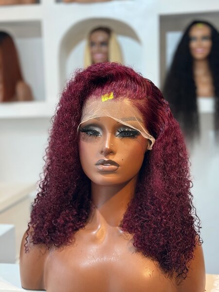 Burgundy Wet Curls