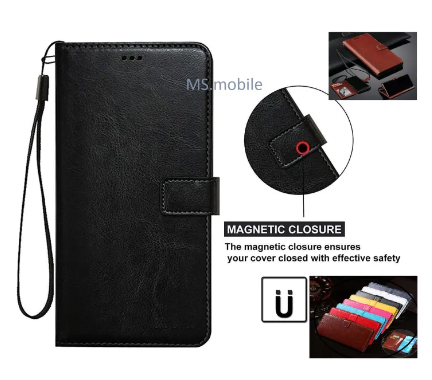 Tecno Spark 6 Case, Premium PU Leather Magnetic Shockproof Book Stand Folio Flip Wallet Case Cover with Card Holder