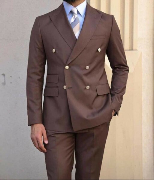 Costume Marron Homme Élégant