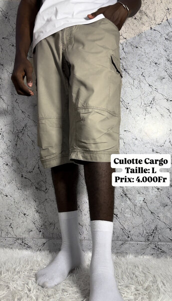 Short Cargo Beige Homme