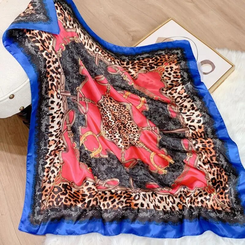 Tiger Print Silk Scarf