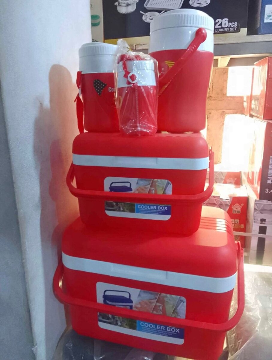 Set de glacières rouges portables