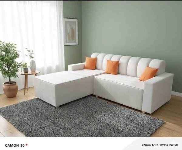 Canapé d'angle spacieux