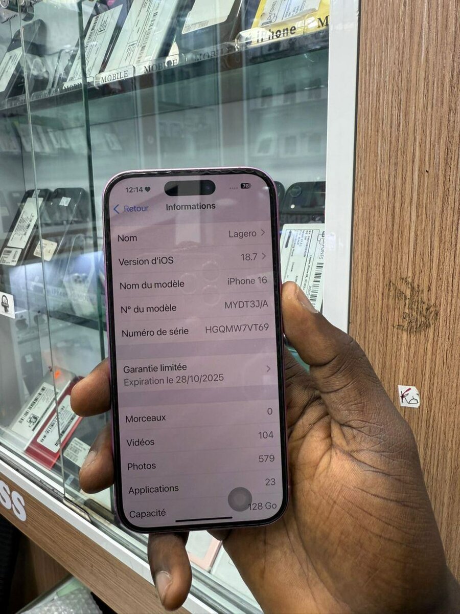 iPhone 16 128 Go Rose