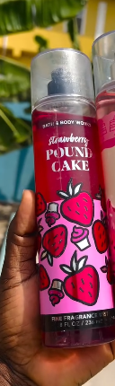 Perfume mist Strawberry pound cake 