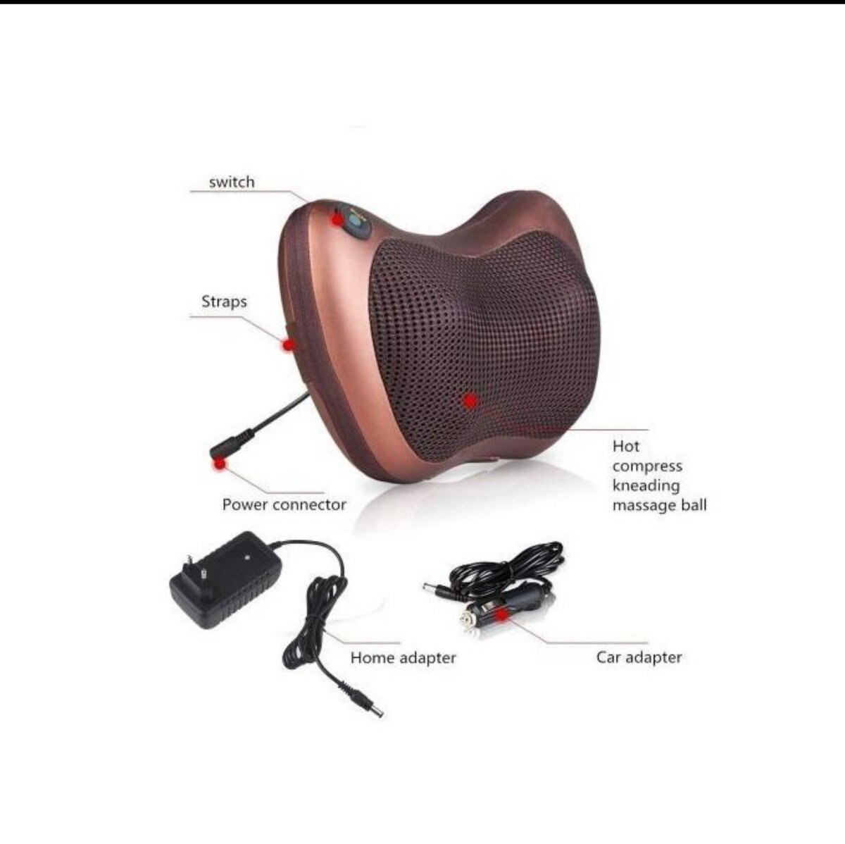 Coussin de Massage Shiatsu avec 8 Rouleaux 3D Masseur oreill