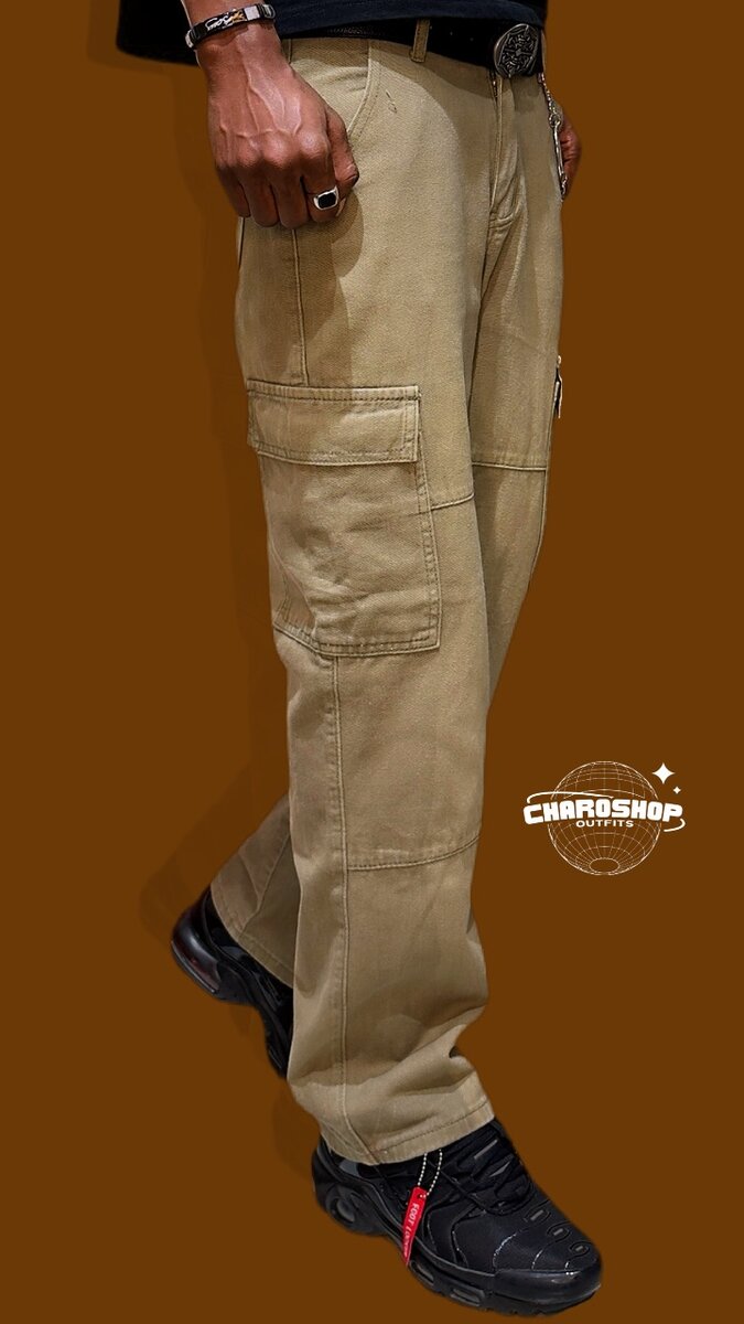 Pantalon cargo kaki homme