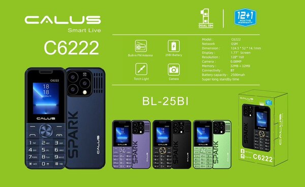Téléphone Calus C6222 Double SIM