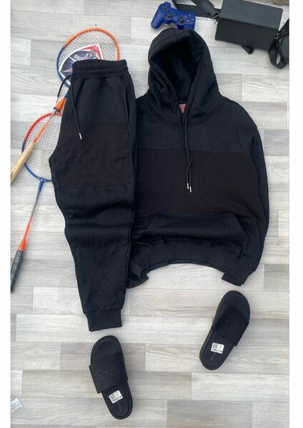 Ensemble de sport noir unisexe