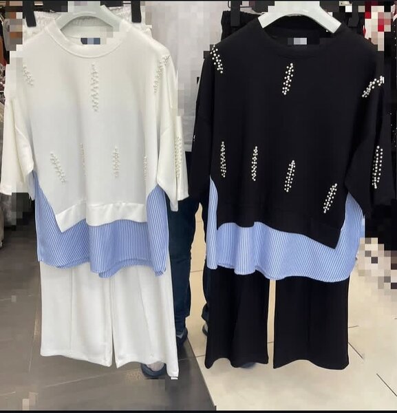 Ensemble décontracté perlé femme