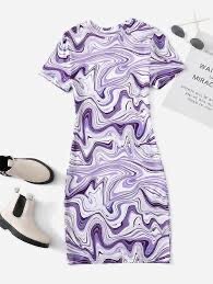 Robe SHEIN imprimée violet