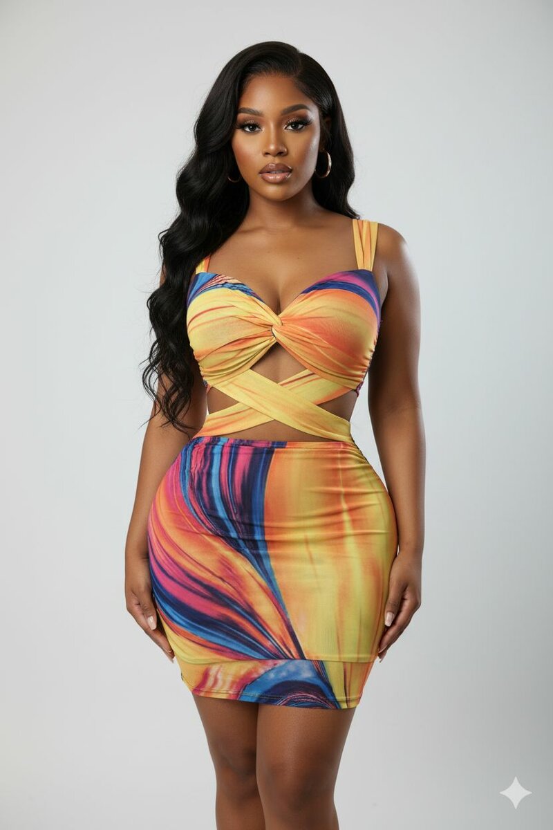 Robe Bandage Multicolore