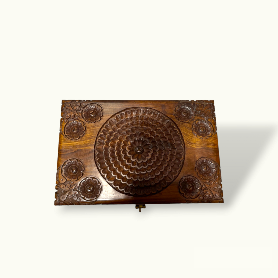Carved Flowers Jewelry Box.