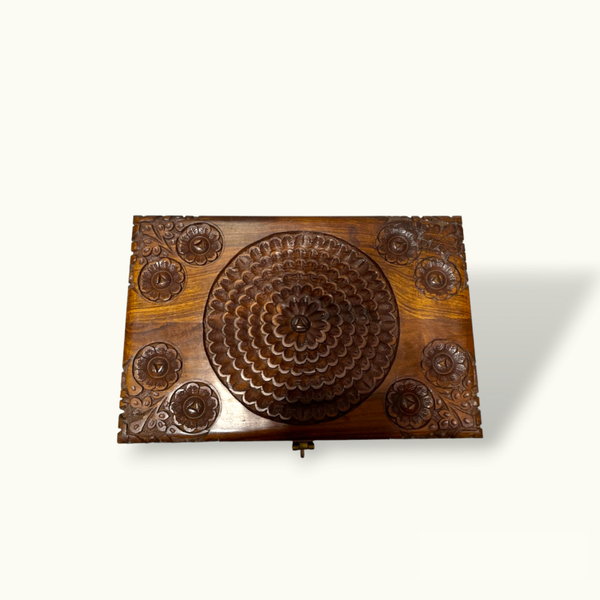Carved Flowers Jewelry Box.
