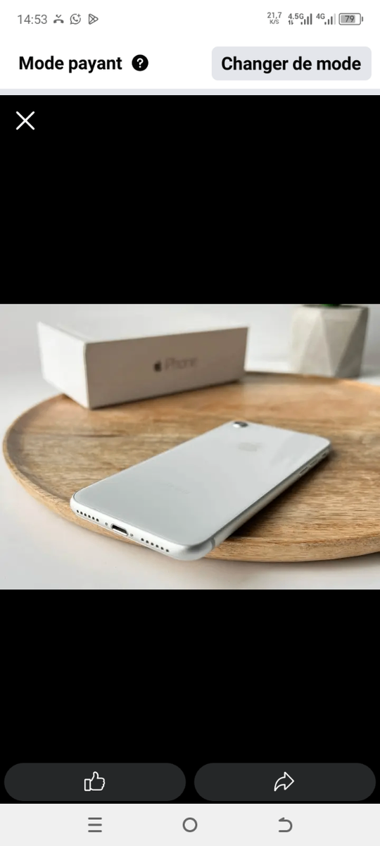 iPhone blanc élégant - 128GB