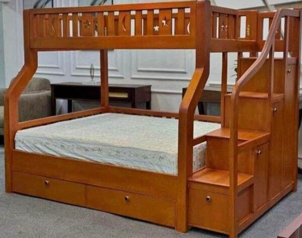 Lit superposé en bois robuste