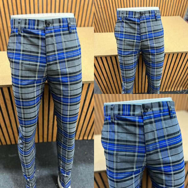 Checked trousers men's