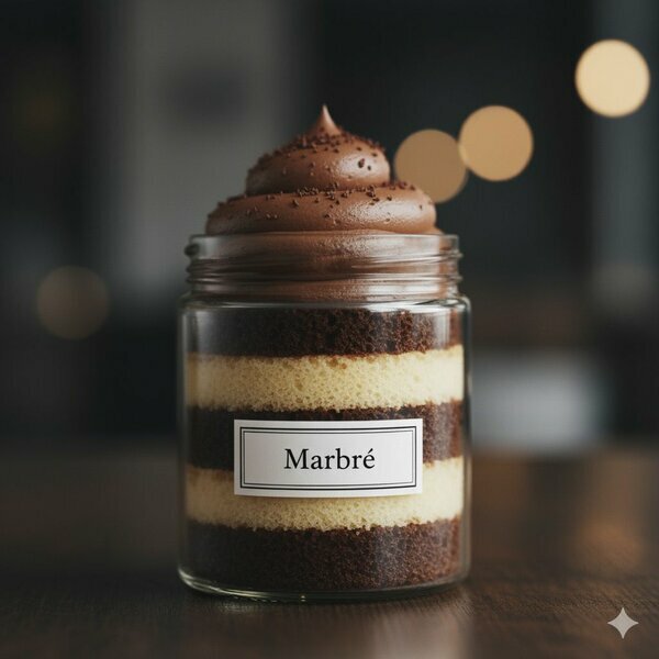 Dessert marbré en bocal 250 ml